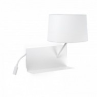 HANDY Lampe applique blanche avec lecteur LED droite