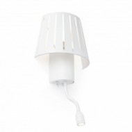 MIX Lampe applique blanc 1L avec liseuse LED