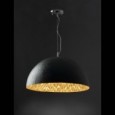 MAGMA-P Lampe suspension noir et or