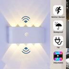 PIR Motion Sensor Wall Lamp AC85-265V Waterpoof Outdoor Garden Lighting Nordic LED Wall Light Living Room Bedroom Stairs Decor