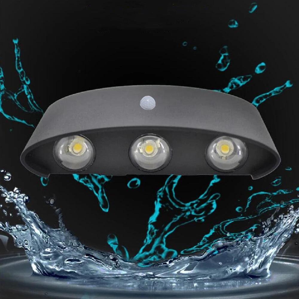 PIR Motion Sensor Wall Lamp AC85-265V Waterpoof Outdoor Garden Lighting Nordic LED Wall Light Living Room Bedroom Stairs Decor