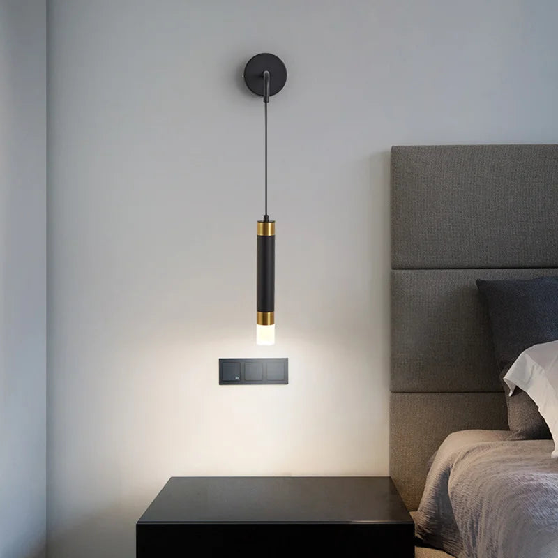 Bedroom bedside wall lamp modern minimalistluxury creative spotlight For home led  living room background decor wall light