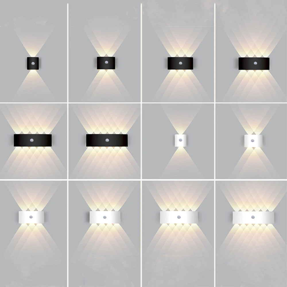 PIR Motion Sensor Wall Lamp AC85-265V Waterpoof Outdoor Garden Lighting Nordic LED Wall Light Living Room Bedroom Stairs Decor