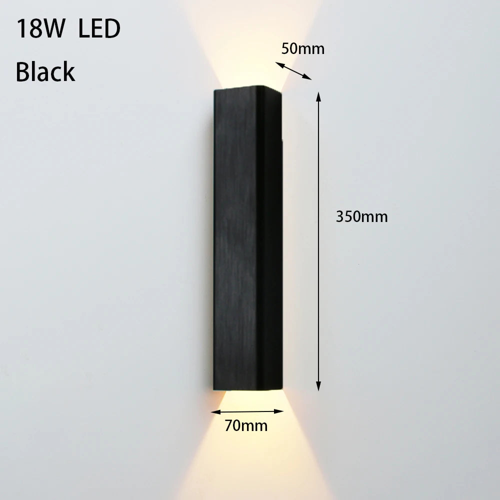 12W 18W LED Indoor Wall Lamp Modern Aluminum Home Lighting Sconces Bedroom Living Room Aisle Corridor Decoration LED Wall Light