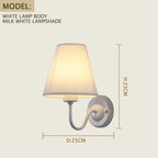 E27 Retro Wall Lamp Simple Creative Fabric Wall Lamp Living Room Bedroom Bedside Hotel Home Decor LED Lighting Fixtures