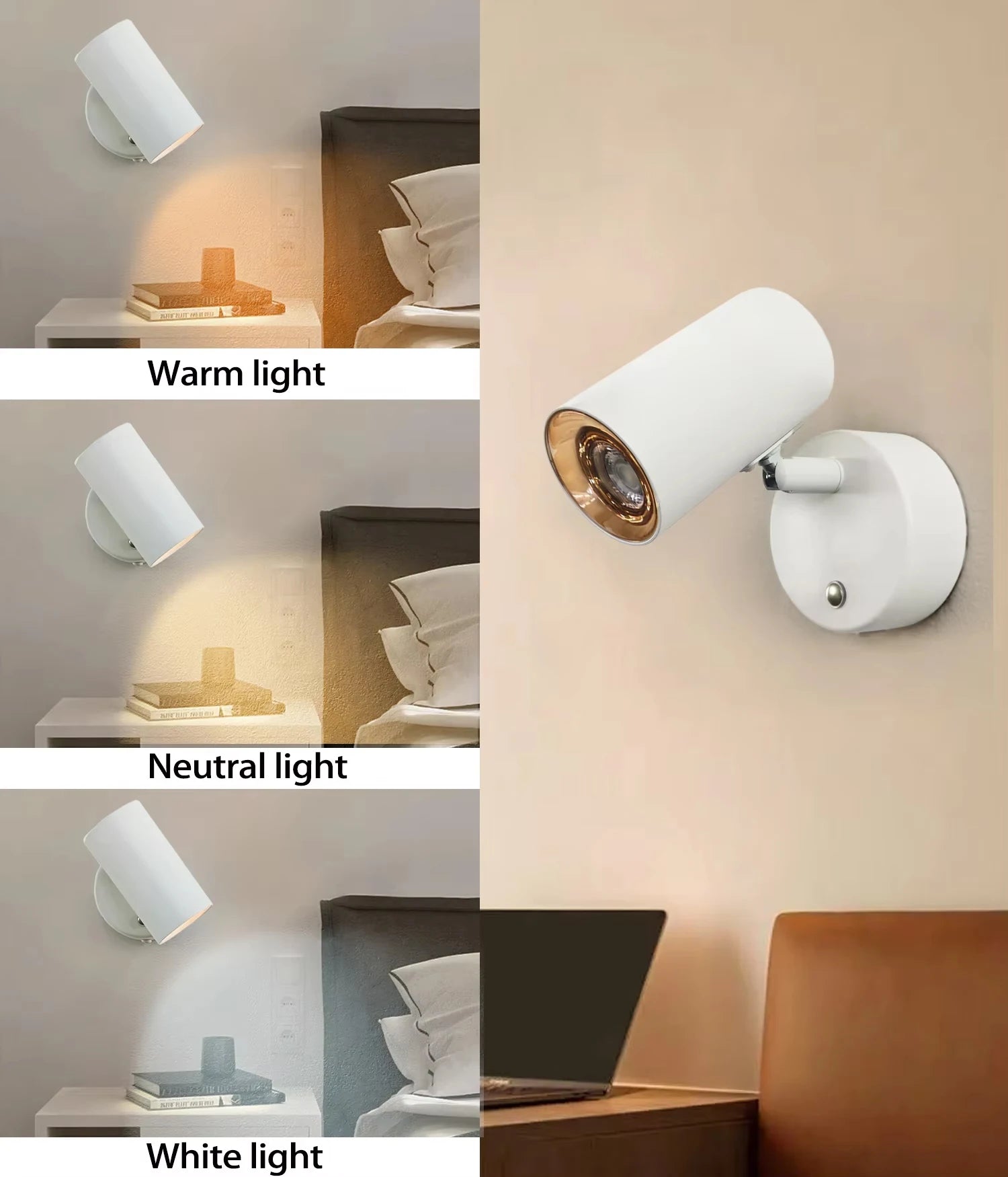 Applique murale rechargeable avec télécommande