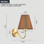 E27 Retro Wall Lamp Simple Creative Fabric Wall Lamp Living Room Bedroom Bedside Hotel Home Decor LED Lighting Fixtures
