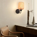 Rattan Wall Lamp Vintage Living Room Wall Light E27 Bedroom Bedside Lamp Retro Hemp Rope Woven Sconce Indoor Lighting Fixtures