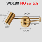 Nordic LED Wall Lamp Retractable Adjustable Wall Lights for Home Decoration Bedroom Bedside Reading Sconce Add Dimmable Function