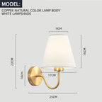 E27 Retro Wall Lamp Simple Creative Fabric Wall Lamp Living Room Bedroom Bedside Hotel Home Decor LED Lighting Fixtures