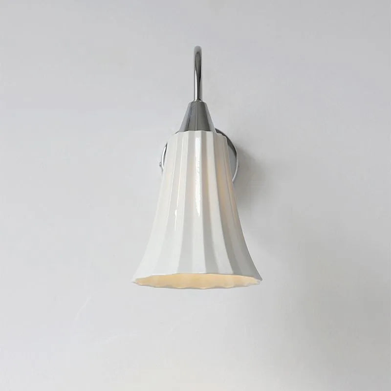 Ceramic Study Bedroom Wall Lamp Simple and Unique Light Nordic Post-modern Bedside Lamp French Romantic Corridor Lamp