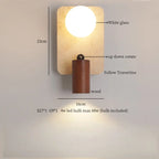 IWHD Wabi Sabi LED Wall Lights Bedroom Decoration Living Room Stair Lighting Yellow Travertine Bedside Lamps Applique Murale