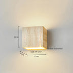IWHD Wabi Sabi LED Wall Lights Bedroom Decoration Living Room Stair Lighting Yellow Travertine Bedside Lamps Applique Murale