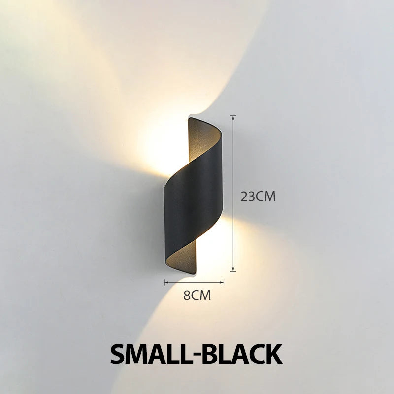 Spiral Design LED Wall Lamp 10W Indoor Wall Lights Waterproof Outdoor Modern Nordic Sconce Lamp Interior Wall Light Home Decor