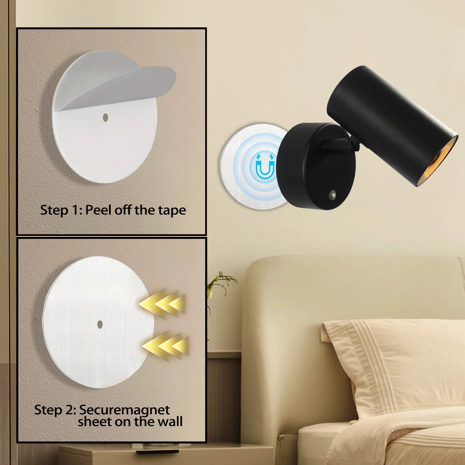 Applique murale rechargeable avec télécommande