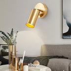180° Rotatable Gold Wall Sconce, Adjustable Modern Metal Lamp for Bedroom Bedside Living Room Corridor Light