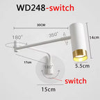 Nordic LED Wall Lamp Retractable Adjustable Wall Lights for Home Decoration Bedroom Bedside Reading Sconce Add Dimmable Function