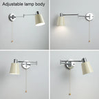 Nordic LED Wall Lamp Adjustable Mechanical Telescopic Arm Wall Light With Switch Indoor Lighting Home Decor Bedside Bedroom