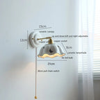 American Retro Brass Luxury Wall Lamp Bedroom Bedside Simple Ceramic Corridor Light Living Room Background Wall Atmosphere Lamps