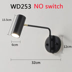 Nordic LED Wall Lamp Retractable Adjustable Wall Lights for Home Decoration Bedroom Bedside Reading Sconce Add Dimmable Function