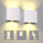 LED Wall Sconces 6W Modern Indoor Outdoor IP65 Wall Lamp, Up Down Wall Mount Lights for Living Room Hallway Bedroom