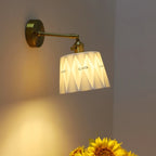 IWHD Simple LED Wall Lamps Living Room Cafe Reading Ceramic Pull Chain Switch Up Down Rotate Copper Bathroom Vanity Mirror Light