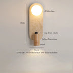 IWHD Wabi Sabi LED Wall Lights Bedroom Decoration Living Room Stair Lighting Yellow Travertine Bedside Lamps Applique Murale