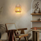 Applique murale rotin osier bambou
