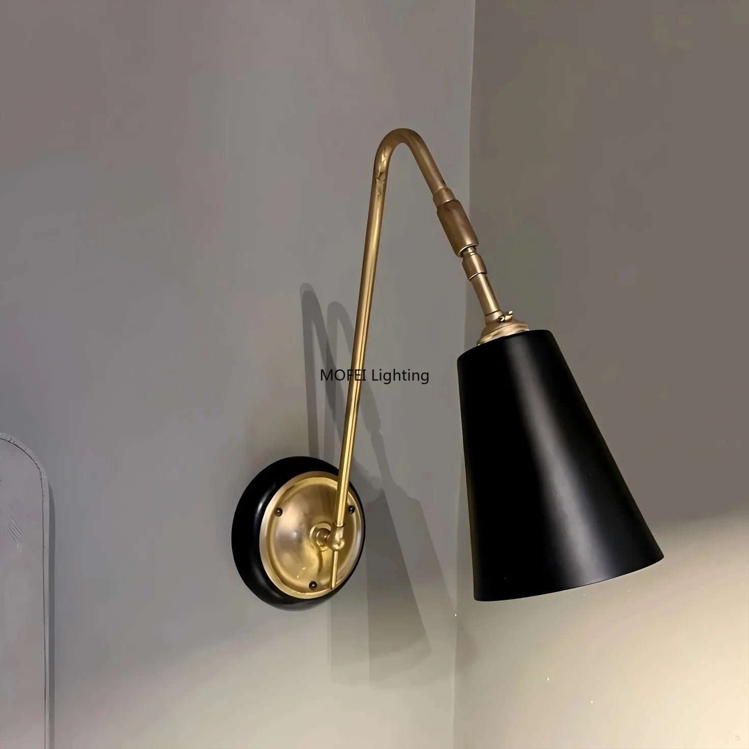 Retro Brass Wall Lamp Nordic Living Room Hallway Mood Lighting Bedroom Bedside Sconce LED Wall Light Fixture Home Decor