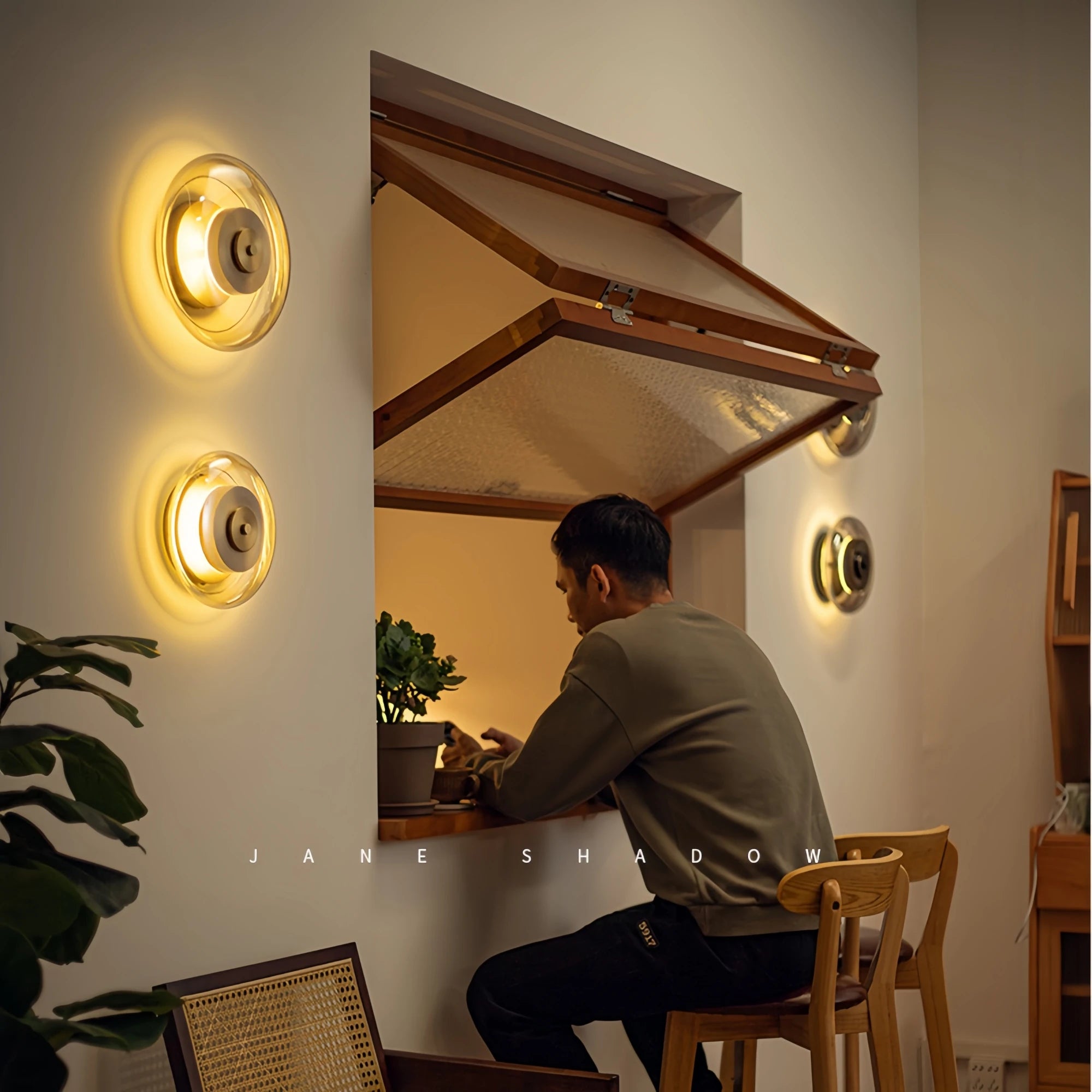 Designer Glass Wall Lamp LED Black Gold Decorative Sconce for Living Room Bedroom Corridor Bedside Background Copper Wall Light