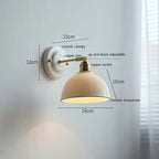 American Retro Brass Luxury Wall Lamp Bedroom Bedside Simple Ceramic Corridor Light Living Room Background Wall Atmosphere Lamps