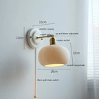 American Retro Brass Luxury Wall Lamp Bedroom Bedside Simple Ceramic Corridor Light Living Room Background Wall Atmosphere Lamps