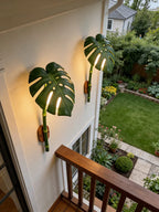 Outdoor Waterproof Wall Lamp With E27 1 -Light Bionic Bamboo Wall Sconce for Balcony Garden Entryway Bedroom Decor Viewing Lamp