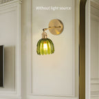 Applique murale fleur verre