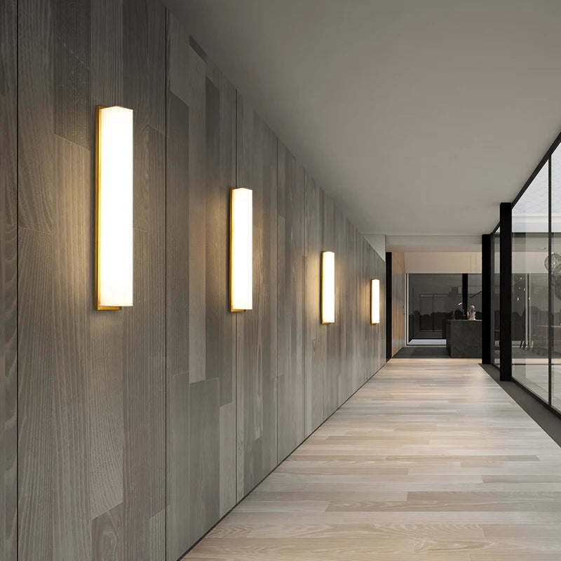 Modern Minimalist Outdoor Indoor Wall Lamps Bedroom Living Room Balcony Aisle Staircase Courtyard Creative Glass Sconces Lights
