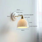 American Retro Brass Luxury Wall Lamp Bedroom Bedside Simple Ceramic Corridor Light Living Room Background Wall Atmosphere Lamps