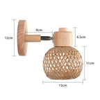 Applique murale rotin osier bambou