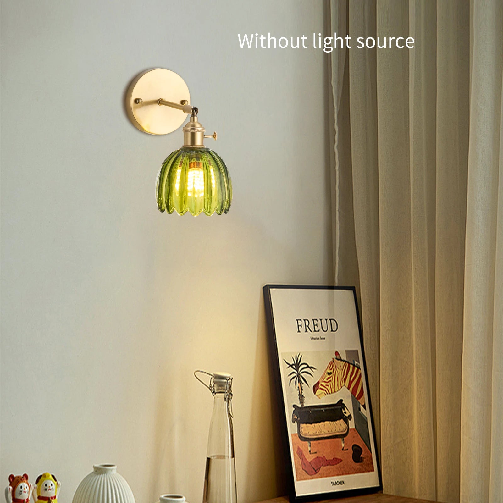 Applique murale fleur verre