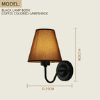 E27 Retro Wall Lamp Simple Creative Fabric Wall Lamp Living Room Bedroom Bedside Hotel Home Decor LED Lighting Fixtures