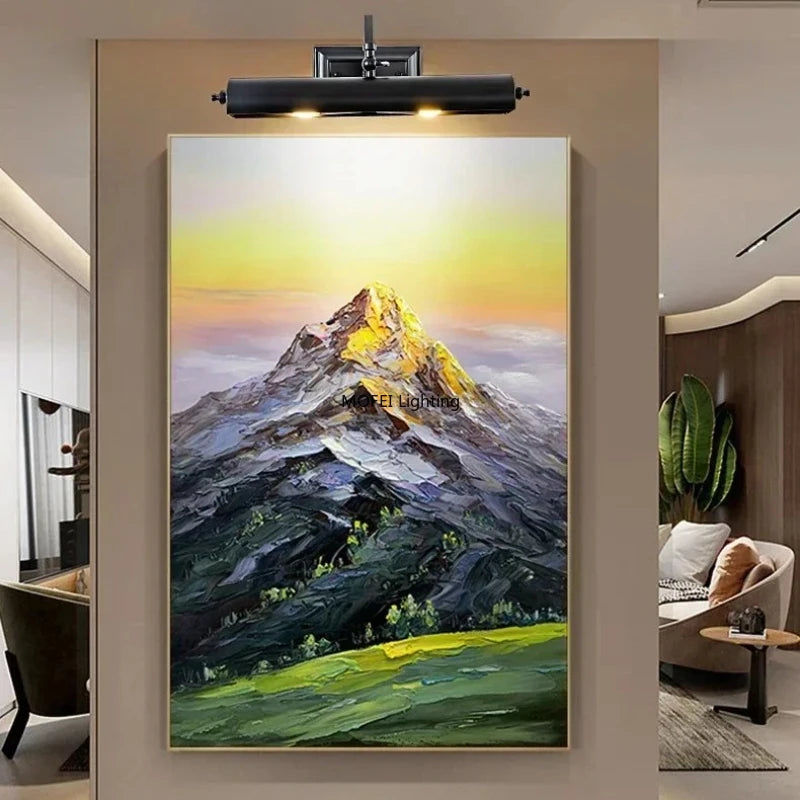 Nordic Minimalism Mirror Painting Wall Lamp LED Mirror Headlight Retro Bedside Reading Light Toilet Makeup Engineering