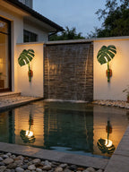 Outdoor Waterproof Wall Lamp With E27 1 -Light Bionic Bamboo Wall Sconce for Balcony Garden Entryway Bedroom Decor Viewing Lamp