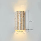 IWHD Wabi Sabi LED Wall Lights Bedroom Decoration Living Room Stair Lighting Yellow Travertine Bedside Lamps Applique Murale