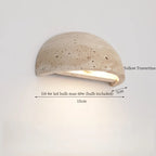 IWHD Wabi Sabi LED Wall Lights Bedroom Decoration Living Room Stair Lighting Yellow Travertine Bedside Lamps Applique Murale