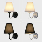 E27 Retro Wall Lamp Simple Creative Fabric Wall Lamp Living Room Bedroom Bedside Hotel Home Decor LED Lighting Fixtures
