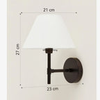 Applique murale avec abat jour tissu