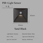 Recessed Led Wall Lamp PIR Motion Sensor StairCase&Way Light 100-240V 3W Waterproof Step Corridor Fence Fence Ladder Nightlight