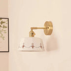 IWHD Simple LED Wall Lamps Living Room Cafe Reading Ceramic Pull Chain Switch Up Down Rotate Copper Bathroom Vanity Mirror Light