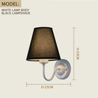 E27 Retro Wall Lamp Simple Creative Fabric Wall Lamp Living Room Bedroom Bedside Hotel Home Decor LED Lighting Fixtures