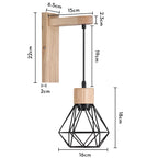 Applique murale corde et bois