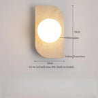 IWHD Wabi Sabi LED Wall Lights Bedroom Decoration Living Room Stair Lighting Yellow Travertine Bedside Lamps Applique Murale